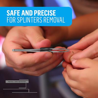 Majestique Slant Tip Tweezer With Grip Non-Slip Grip Slant Tip Tweezers Slant Tweezer 1's - Tweezers