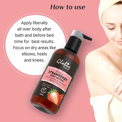 Globus Naturals Refreshing Strawberry Body Lotion 300 ml - Lotions & Creams