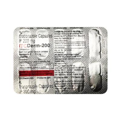 ITC DERM 200 Capsule 10's - Fungal Infections-Anf