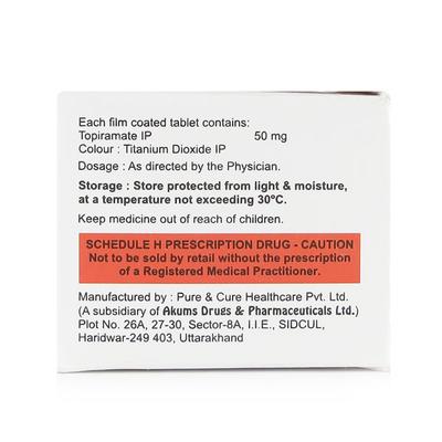 Leptomate 50mg Tablet 10'S - Epilepsy/Convulsion-Ant