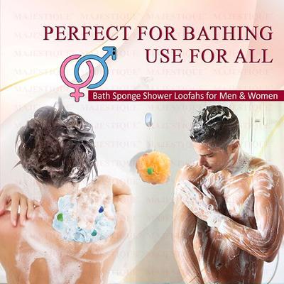 Majestique Cleanse Flower Loofah Mesh Bath Shower Ball For Women And Men, Shower Essential Skin Care 1's - Loofahs & Sponges