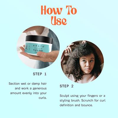 Arata Advanced Curl Care Hair Cream Soft Curls Intensive Moisture, Curl Definition 100gm - Hair Gels & Waxes