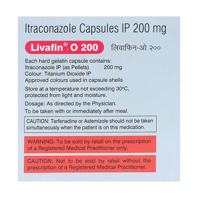 LIVAFIN O 200 Capsule 10's - Fungal Infections-Anf