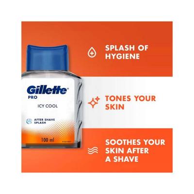 Gillette Pro After Shave Splash Icy Cool , White 100 ml - Aftershave Lotion