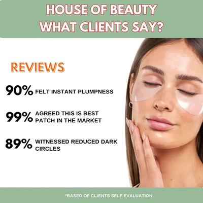 House of Beauty Hydragel Eye Patches-Hollow Undereye Plumping, Dark-Circles, Puffiness (30Pairs) 60's - Dark Circle & Wrinkle Busters