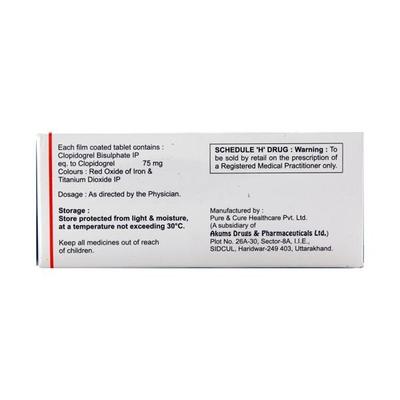 Clopihenz 75mg Tablet 10'S - Blood Clot-Ant