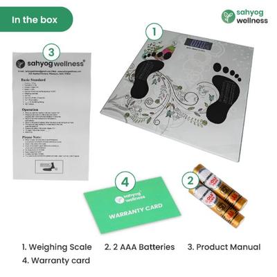 Sahyog Wellness Personal Digital Weighing Scale - White Color 1's - Weighing Scale