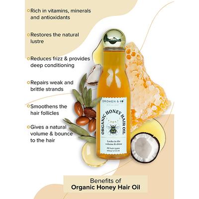 DROMEN & CO Organic Honey Hair Oil 200 gm - Hair Oils