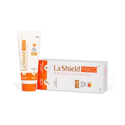 La Shield FISICO SPF 50+ & PA+++  Matte Sunscreen Gel 50 gm - Face Sunscreen