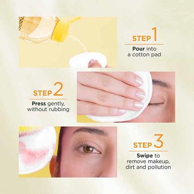 Garnier Vitamin C Micellar Cleansing Water, Gentle Cleanser For Bright Skin, Remove 100% Dirt 400 ml - Face Wash & Cleansers