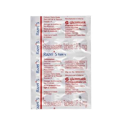 Razel 5mg Tablet 15'S - High Cholesterol-Dys