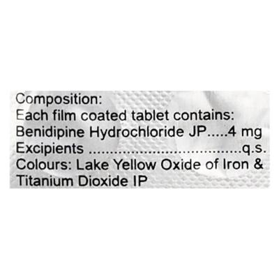 Inzit 4mg Tablet 10'S - Hypertension-Cal