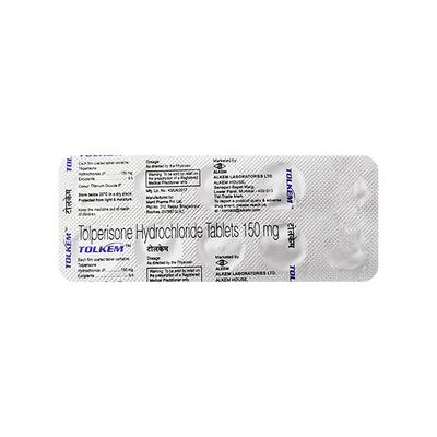 Tolkem 150mg Tablet 10'S - Muscle Cramps/Spasticity-Mus