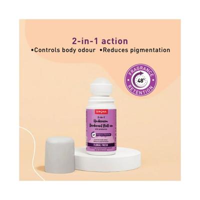 Sirona Underarm Roll On Deodorant for Women & Men Floral Fresh 50 ml - Intimate Hygiene