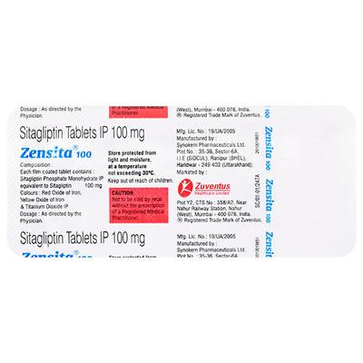 ZENSITA 100 Tablet 10's - Diabetes-Ant