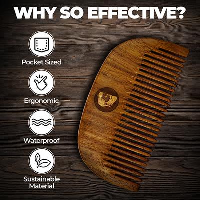 Beardo Compact Beard Wooden Comb - Beard Comb