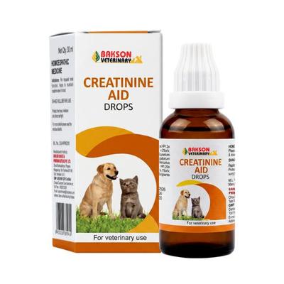 Dr. Bakshi's Bakson's Homoeopathy Creatinine Aid Drops (Veterinary) 30 ml - Pet Healthcare