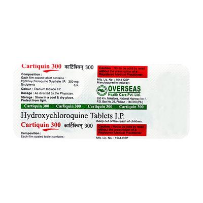 Cartiquin 300mg Tablet 10'S - Malarial