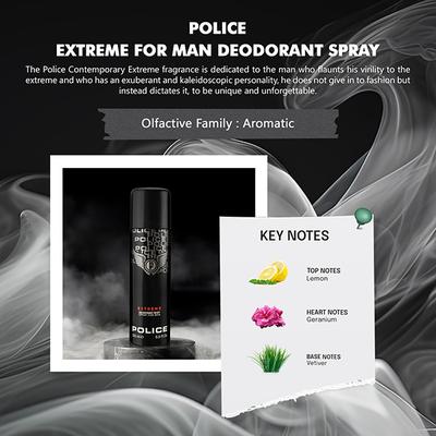 Police Extreme Deodorant Spray 200ml + 200ml 2's - Men Deodorants/Roll-Ons
