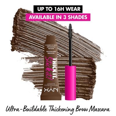 NYX Professional Makeup Thick It Stick It Brow Mascara Brunette 7 ml - Eyebrow Pencils & Enhancers