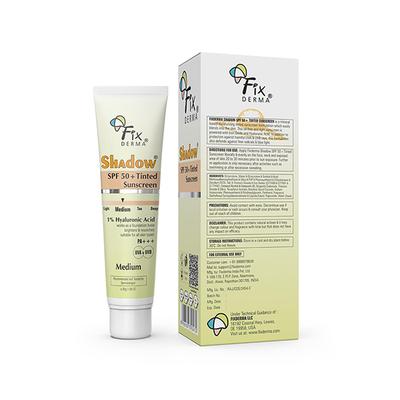 Fixderma Shadow Tinted Sunscreen Medium SPF 50 PA+++ - UVA & UVB Protection, All Skin Types 30 gm - Face Sunscreen
