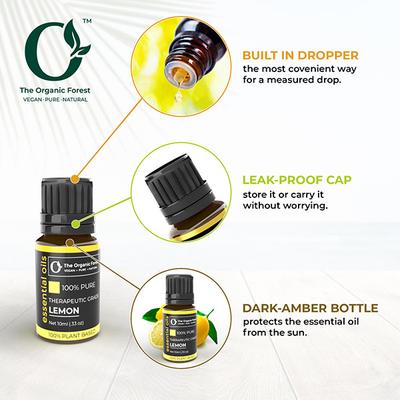 Organic Forest 100% VEGAN Lemon Essential Oil 10 ml - Essential Oils