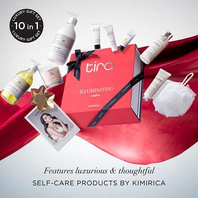 Kimirica X Tira - Illuminating Wishes Gift Box - Festive Gift Set 850 gm - Bath Kits & Sets