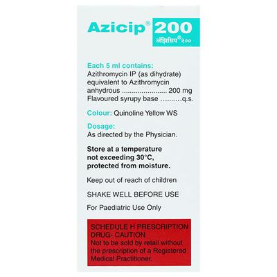 AZICIP 200 PEPPERMINT & ORANGE FLAVOUR Oral Suspension 15ml - Bacterial Infections-Mac