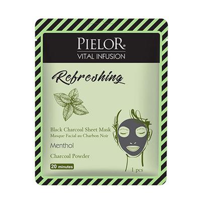 PIELOR VITAL INFUSION BLACK CHARCOAL MASK 125ml 5's - Sheet Masks