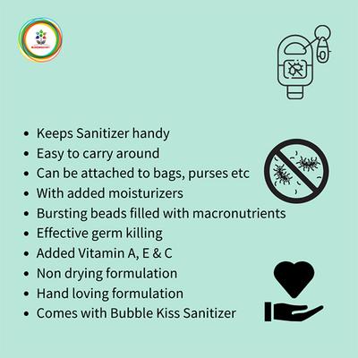 Bloomsberry Sanitizer Combo Pack (Owl Holder + Bubble Kiss) 30 ml - Hand Sanitizer