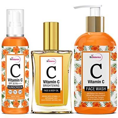 StBotanica Vitamin C Brightening Face Combo 300 ml - Face Moisturizers