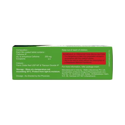 Mahacef 200mg Tablet 10'S - Bacterial Infections-Cep