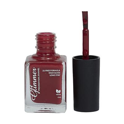 Glimmer Premium Nail Enamel Burgandy Wine 10 ml - Nail Polish