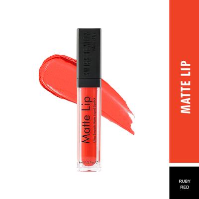 Swiss Beauty Ultra Smooth Matte Liquid Lipstick - (Ruby Red) 6 ml - Liquid Lipsticks