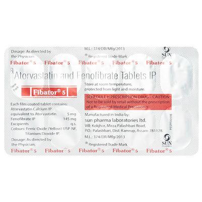 Fibator 5 New Pack Tablet 10'S - High Cholesterol-Dys