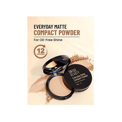 Swiss Beauty Everyday Matte Compact With SPF 10 Beige 9gm - Compact Powder