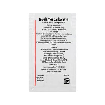 Renvela 800mg Sachet 1'S - Poisoning/Overdose-Ant