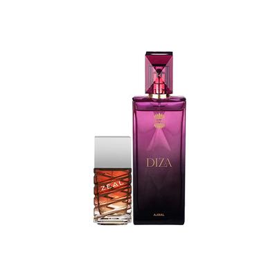 Ajmal Zeal EDP Aquatic Woody Perfume And Diza EDP Fruity Floral Perfume 200 ml - Perfumes (Edt/Edp)