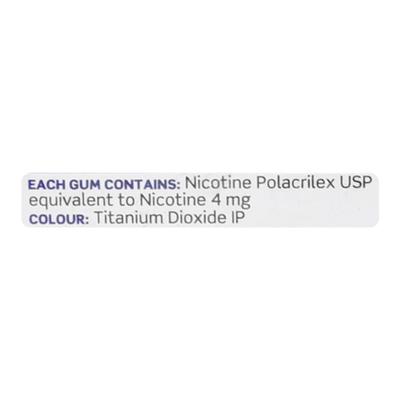 Nicotex Mint Plus Flavour 4mg Sugar Free Chew Gum Tablet 25'S - Smoking cessation