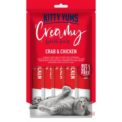 Kitty Yums Creamy Crab & Chicken (Buy 4 Get 1 Free) 1's - Petfood