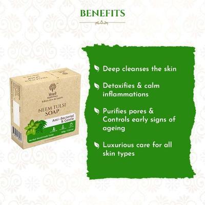 Khadi Essentials Neem & Tulsi Herbal Handmade Soap for Anti 300 gm - Body Butter