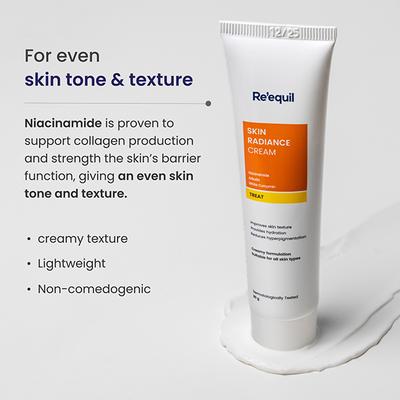 Reequil Skin Radiance Cream For Niacinamide Arbutin White Curcumin 30 gm - Face Creams