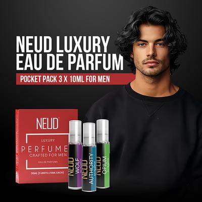 NEUD Luxury Perfume Gift Set for Men - Long Lasting EDP, Citrus, Lavender, Cedarwood - 3x10ml Vials 3's - Men Perfumes (Edt/Edp)