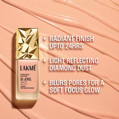 Lakme Be-Jewel Luminous Skin Tint Up To 2X Luminous Glow Warm Sand 25 ml - Foundation