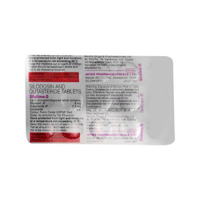 Silotime D 8/0.5 Capsule 10'S - Bladder And Prostate Disorders-Dru