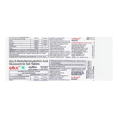 Q4LIC Tablet 10's - Iron Supplement/Anaemia-Vma