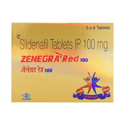 Zenegra Red 100 Tablet 4'S - Impotence/Erectile Dysfunction (Ed)