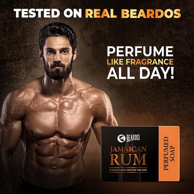 Beardo Jamaican Rum Perfumed Soap A Luxury Soap Vrafted for Men 75gm each 5's - Soaps