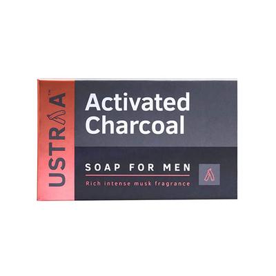 Ustraa Deo Soap for Men - Activated Charcoal (Pack of 8 x 100 gm) - Soaps