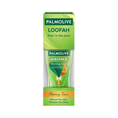 Palmolive Aroma Morning Tonic Body Wash Showergel Single Bottle with A Free Loofah 250 ml - Shower Gels & Body Wash